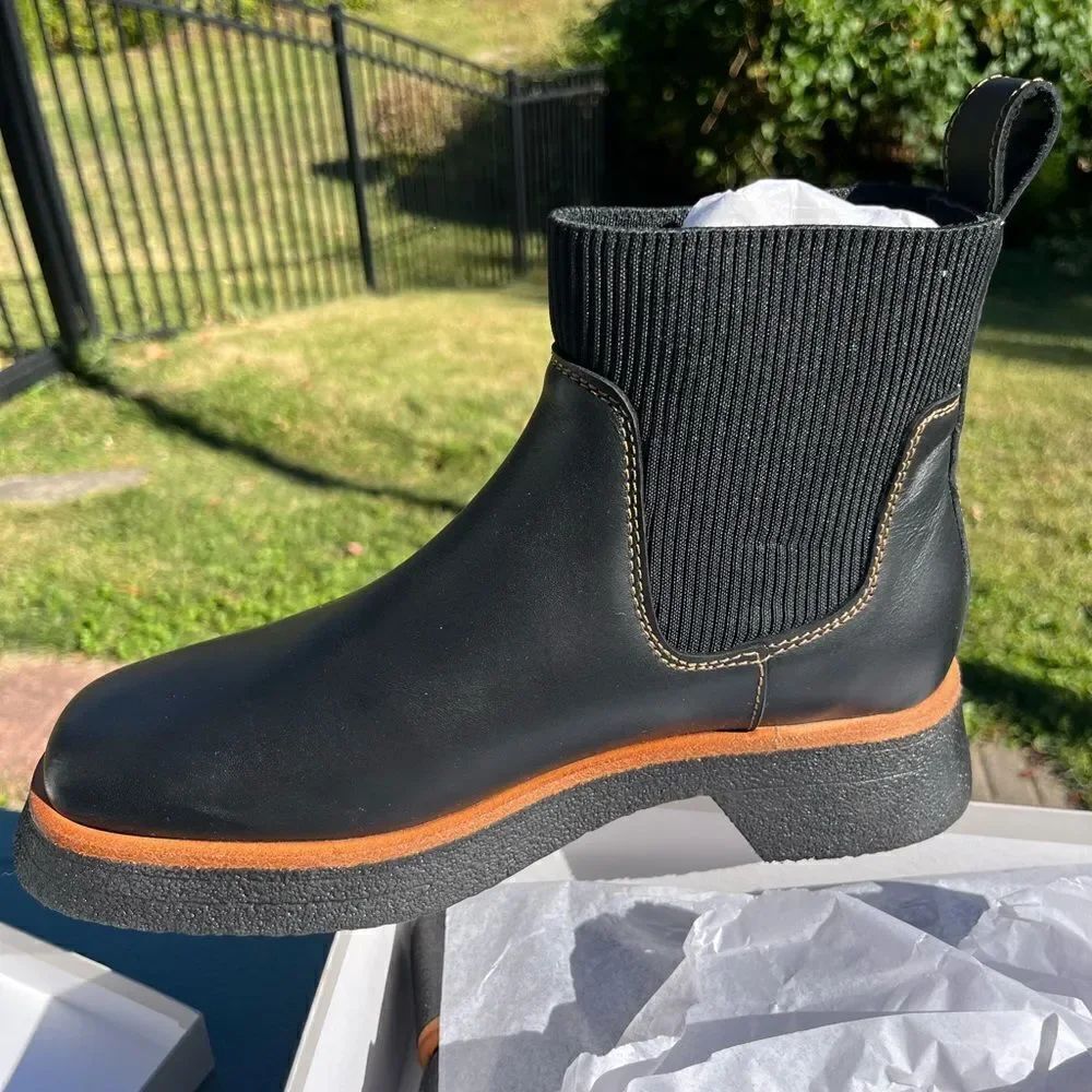 COS Chunky Pull On Leather Boots NIB